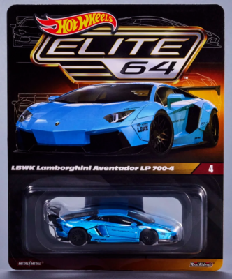 Hot Wheels Elite 64 LBWK Lamborghini Aventador LP 700-4 Pearl Blue