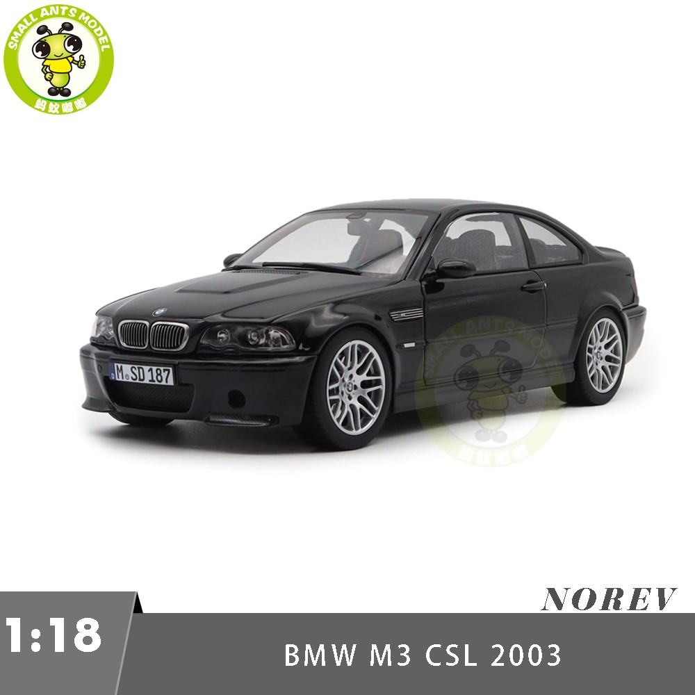 1/18 BMW M3 CSL 2003 E46 Norev 183017 Saphire Black Diecast Model