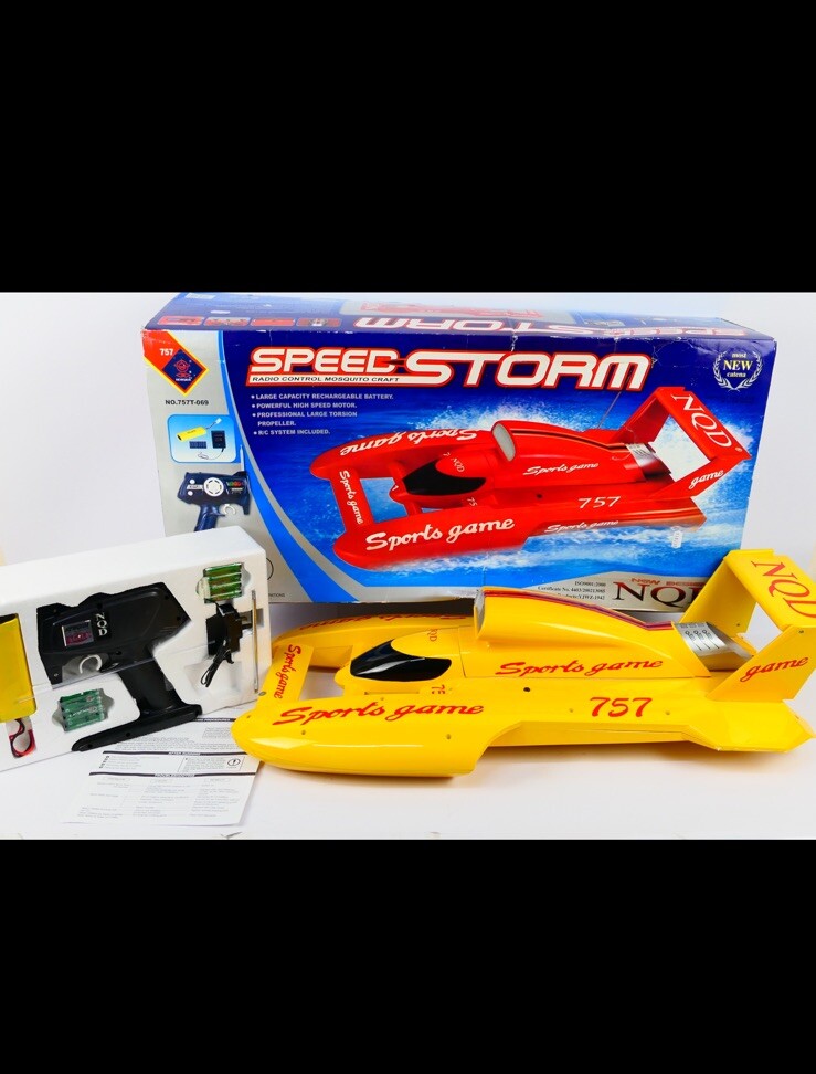 Speed Storm Radio Controlled Mosquito Craft Boat RC 757 NQD Yellow