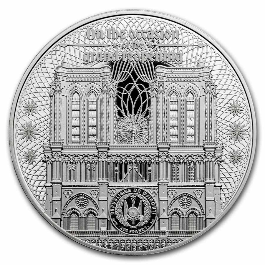 2024 Djibouti 3 oz Silver Notre-Dame de Paris (with Box & COA) | eBay