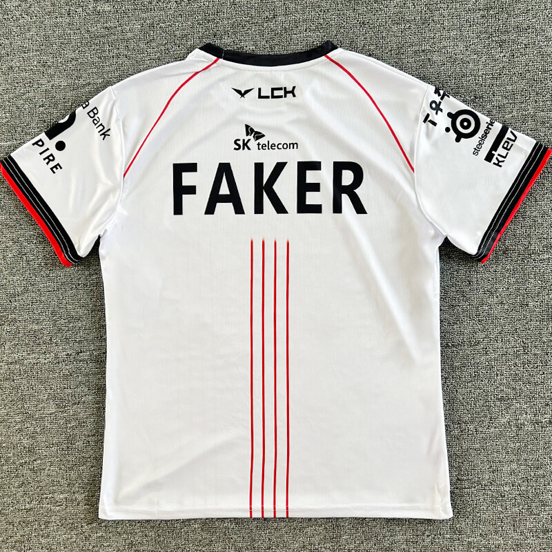 2024 LCK Team T1 Uniform Jersey S14 Faker T-shirt LOL World