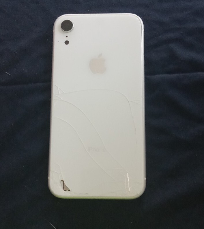 Apple iPhone XR Back Housing White *Cracked | eBay