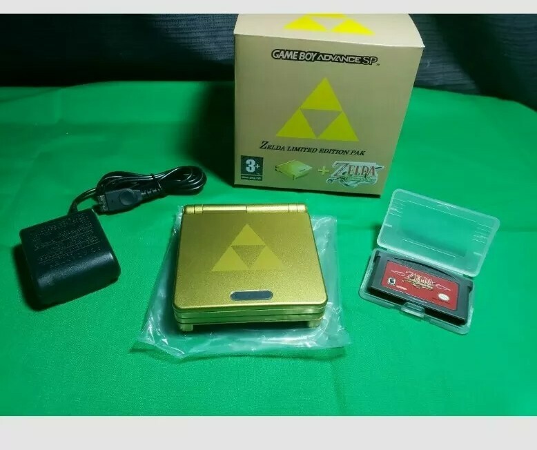 Nintendo GameBoy Advance SP Triforce GBA SP Edition Zelda System