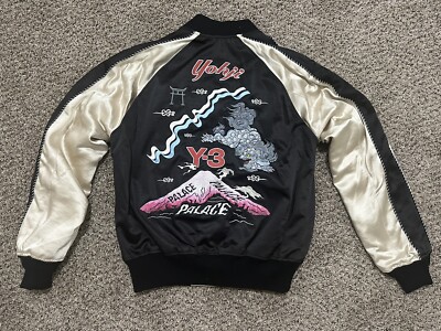 PALACE Y-3 ADIDAS REVERSIBLE SOUVENIR JACKET BLACK CHAMPA CREAM