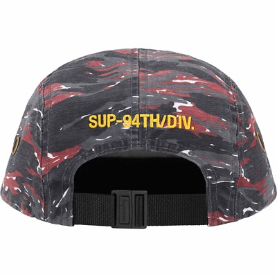 Supreme Military Camp Cap Hat - Red Tiger Camo - SS24 New