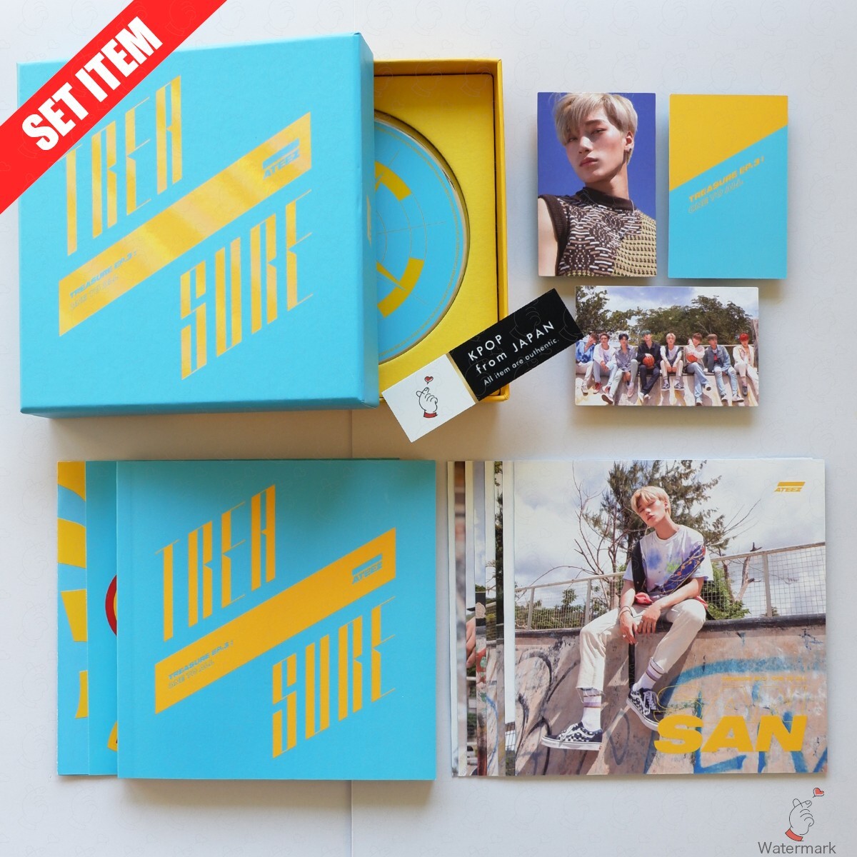 SAN ATEEZ TREASURE EP.3 : One To All / WAVE ver. Album + Photocard