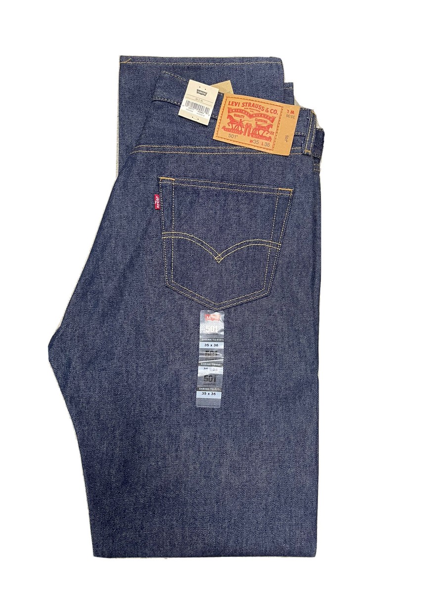 NWT Levis 501 Shrink To Fit Original Rigid Blue #0000 | eBay