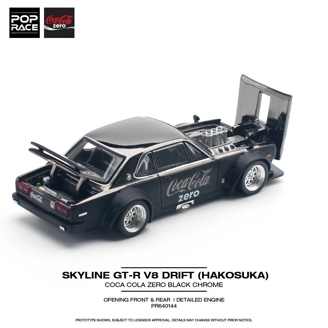 Pop Race 1:64 Nissan Skyline GT-R V8 Drift Hakosuka 