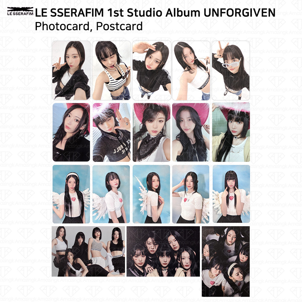 Le Sserafim 1st Studio Album Unforgiven Official Photocard