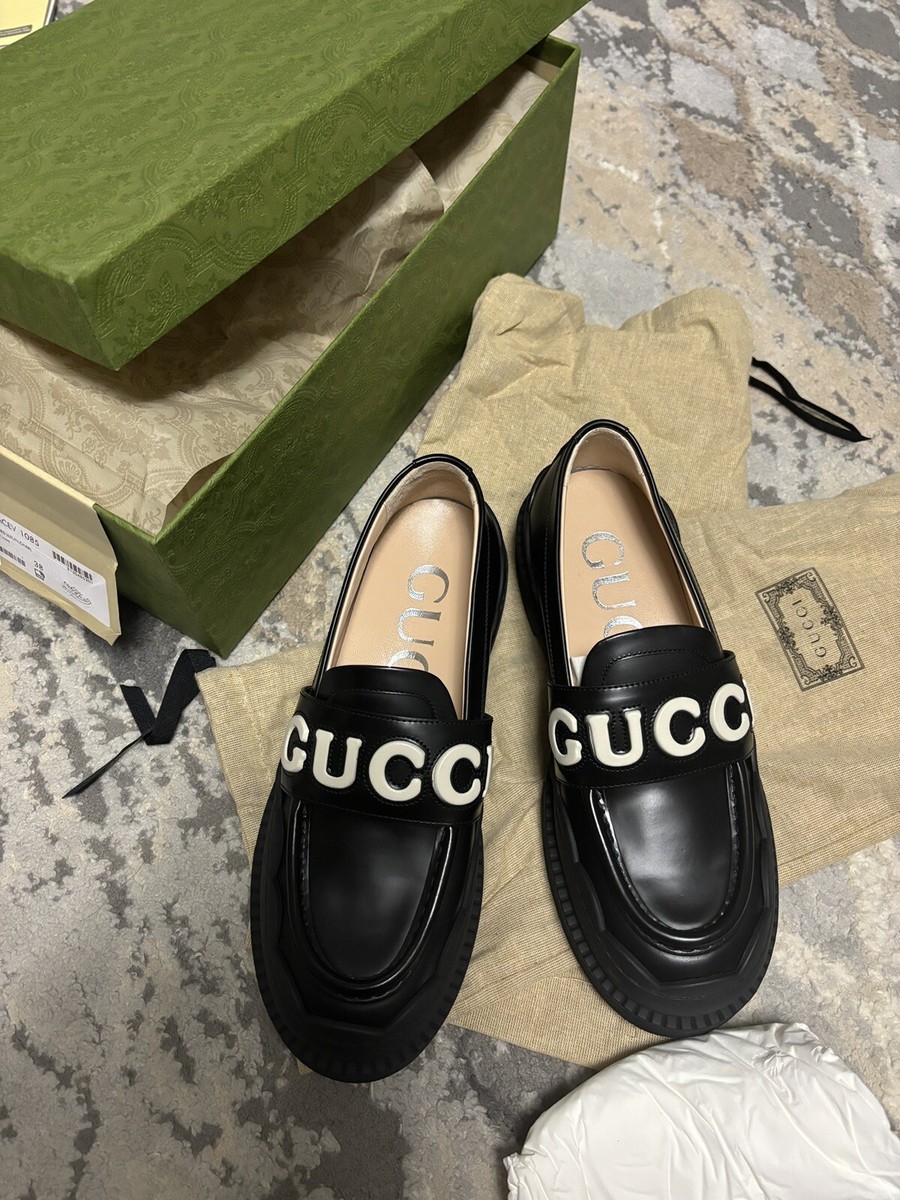 Gucci Black Leather Loafer Women's Size 37 Brand New | eBay
