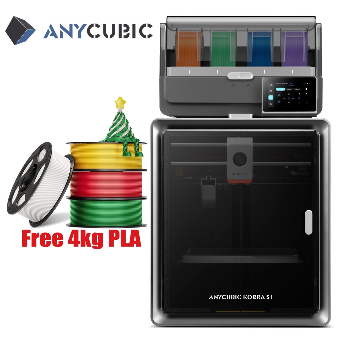 ANYCUBIC Kobra S1 Combo Core XY 3D Printer 600mm/s Multicolor