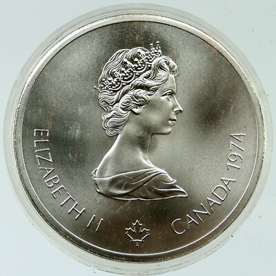 1974 CANADA Elizabeth II Olympics Montreal Lacrosse BU Silver $10