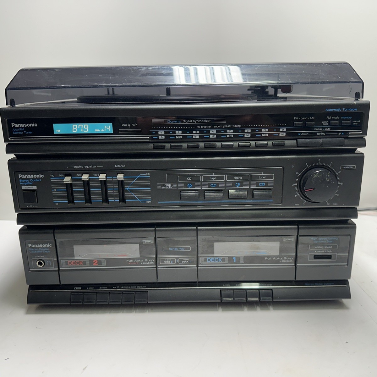 Panasonic SG-H10 Dual Cassette/AMF-FM/Phono Stereo Music System