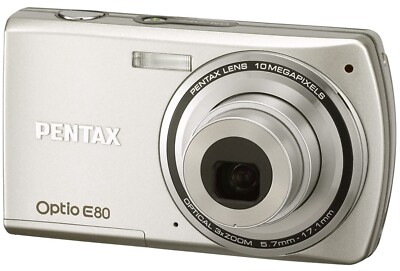 PENTAX Digital Camera Optio E80 10.0MP 3x optical zoom Silver | eBay