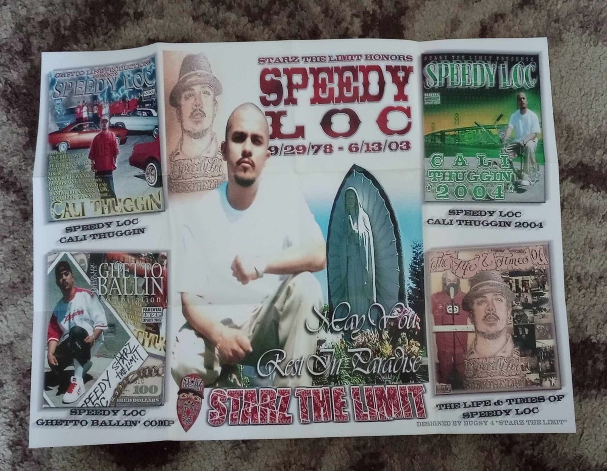 SPEEDY LOC POSTER 18 1/2 x 14 GANGSTA G-FUNK RAP / VERY MEGA RARE
