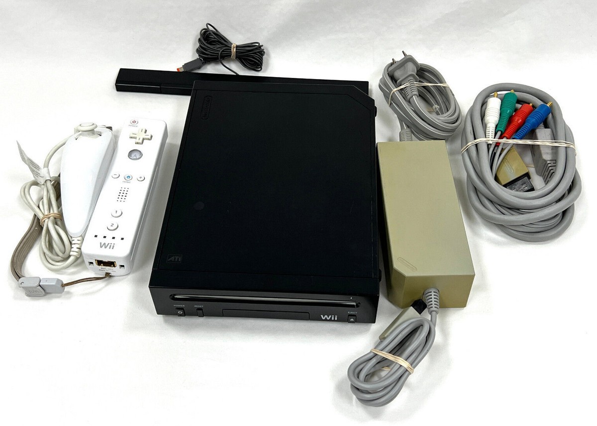 Nintendo Wii RVL-101 Black Console w/ Controller & Cables | eBay
