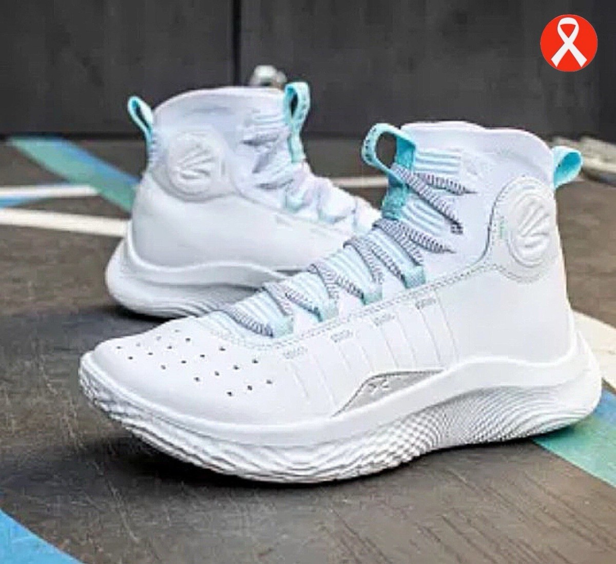 Size 9.5 - Under Armour Curry 4 FloTro 2025 White/Stream/Metallic