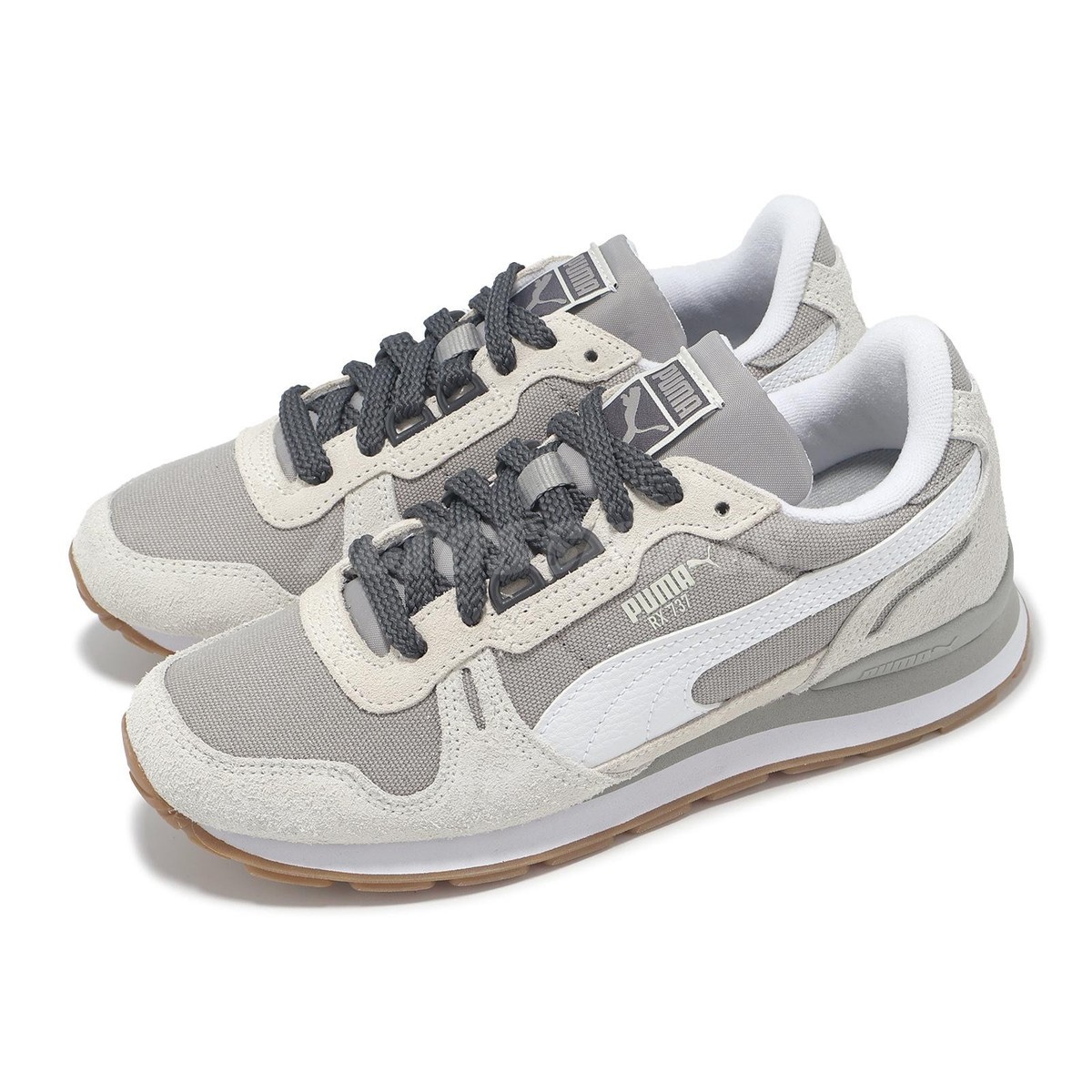 Puma RX 737 Vintage Update Gray Warm White Men Unisex Casual Shoes