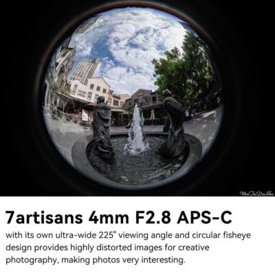 7artisans 4mm F2.8 APS-C Sony E-mount Manual 225° Ultra Wide Angle