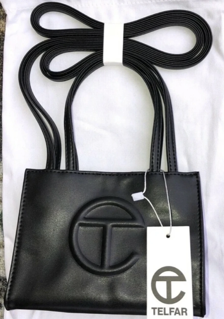 Telfar Small black Shopping Bag Vegan Leather | eBay