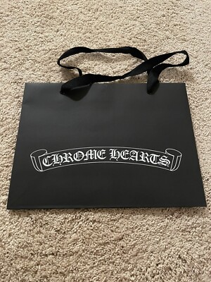 AUTHENTIC CHROME HEARTS MEDIUM BLACK PAPER SHOPPING GIFT BAG | eBay
