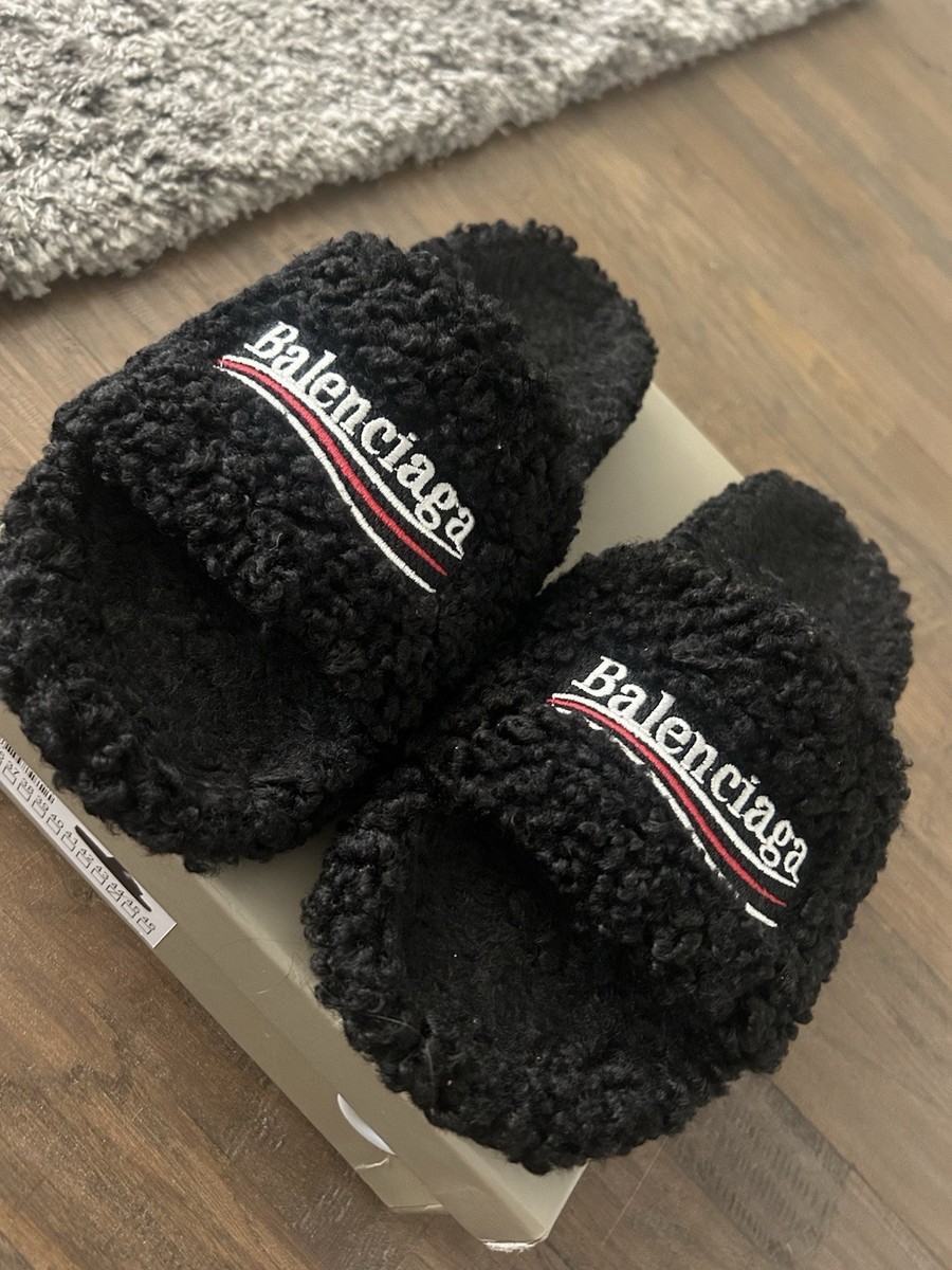 Unisex Balenciaga Furry Slides | eBay