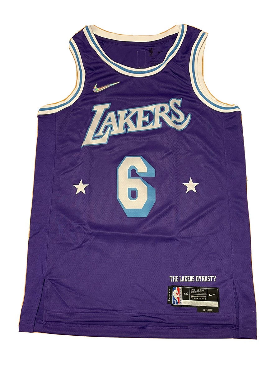 Nike LeBron James #6 LA Lakers City Edition Swingman Jersey Purple
