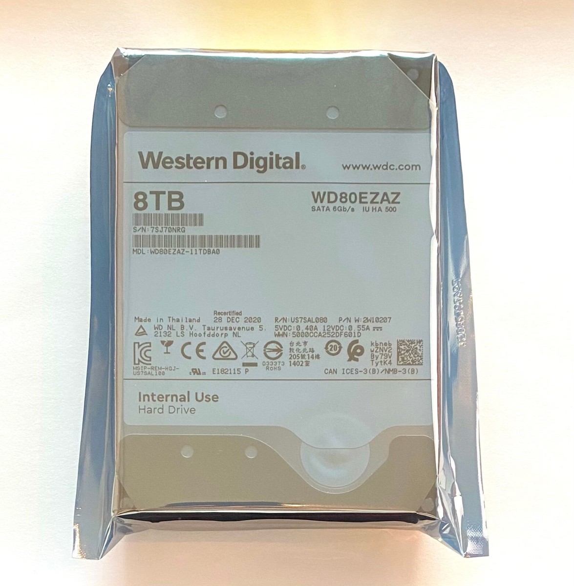 WESTERN DIGITAL 8TB WD80EZAZ 5.4K 256MB 3.5