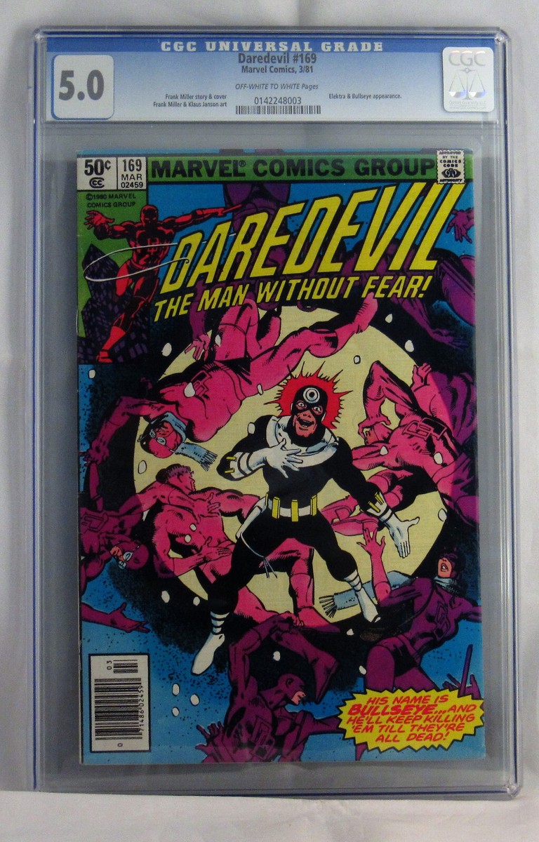 Daredevil 169 VGFN 5.0 CGC Newsstand Bullseye 2nd Elektra Key