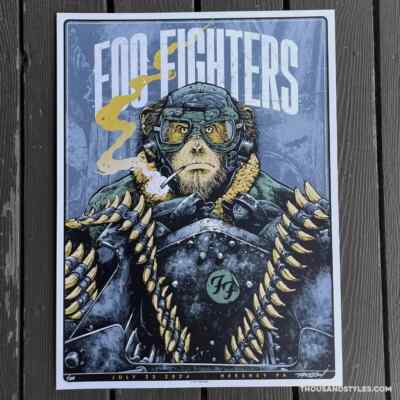 シルクスクリーンポスFOOFIGHTERS フレーム付き Foo Fighters Show