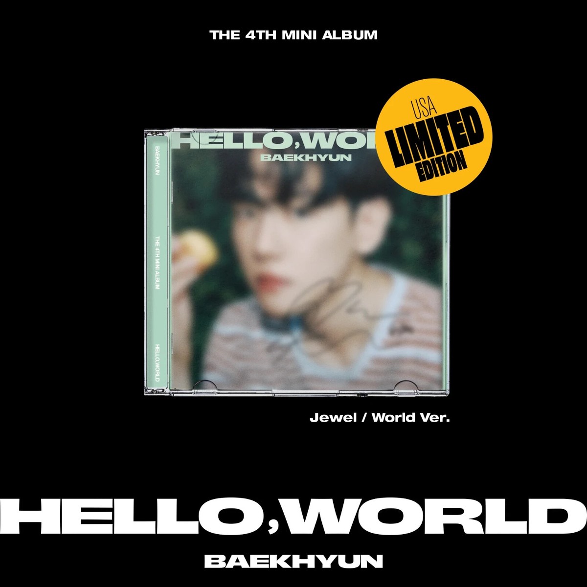 BAEKHYUN EXO Hello, World 4th Mini Album World Ver. SIGNED CD - IN