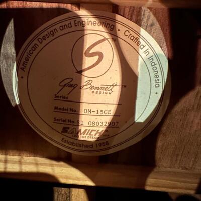 Greg Bennett by Samick OM-15CE Electric Acoustic Guitar Natural