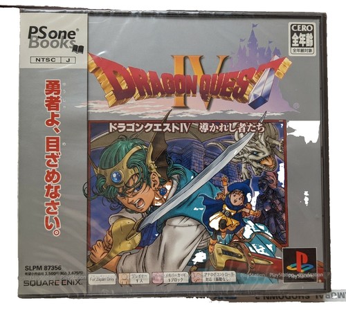 DRAGON QUEST IV 4 Sony PlayStation 1 PS1 2001 SLPM86916 w/Obi