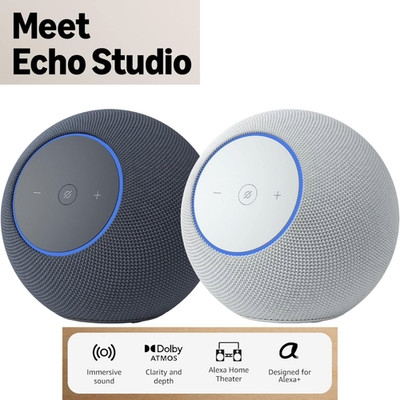 New 2025 Amazon Echo Studio w/ immersive spatial audio, Dolby