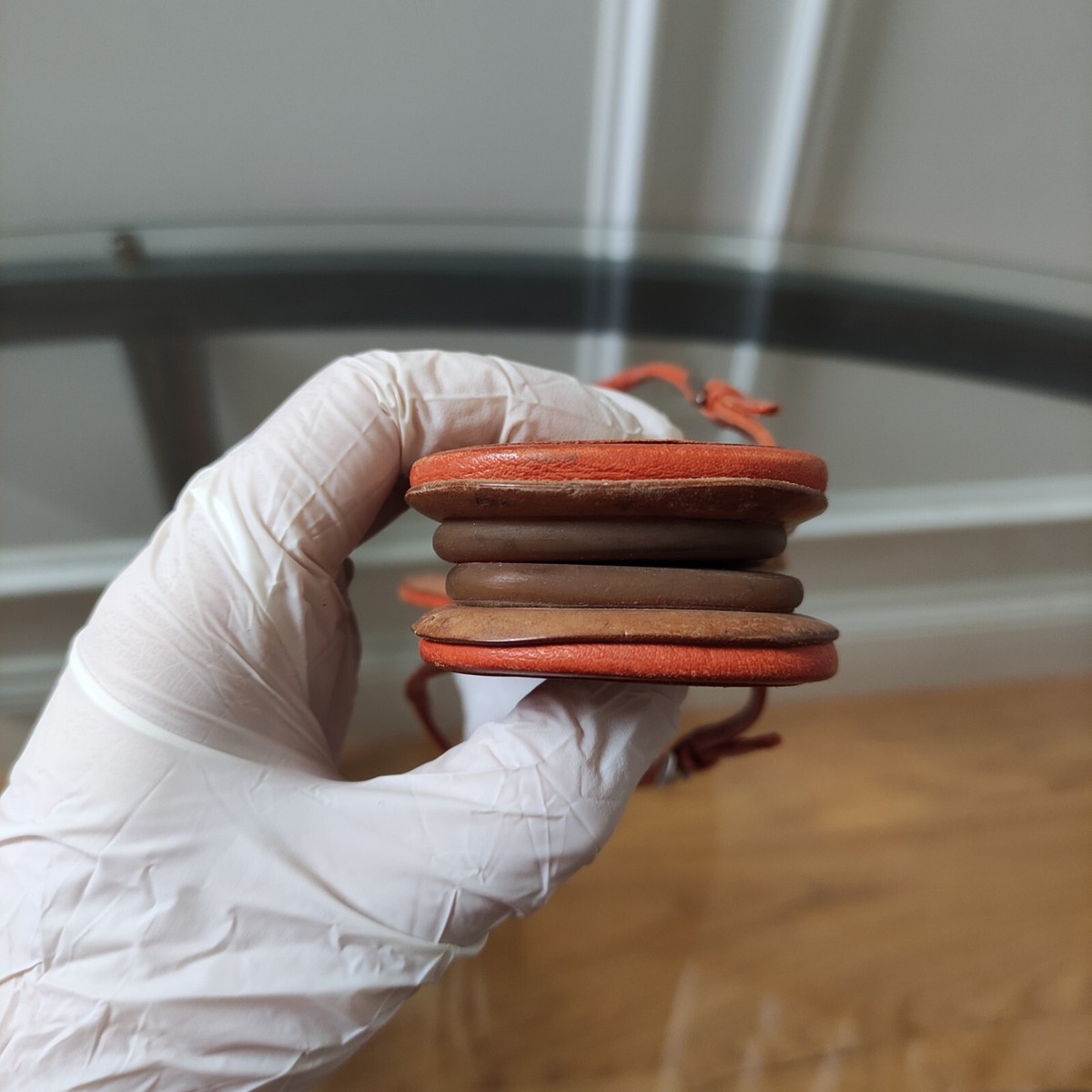 Prada Orange Thong Sandals Square Toe Leather Women's 39 | eBay