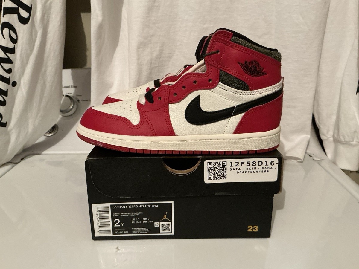 Air Jordan 1 Retro High OG PS Chicago Lost Found FD1412-612 SIZE