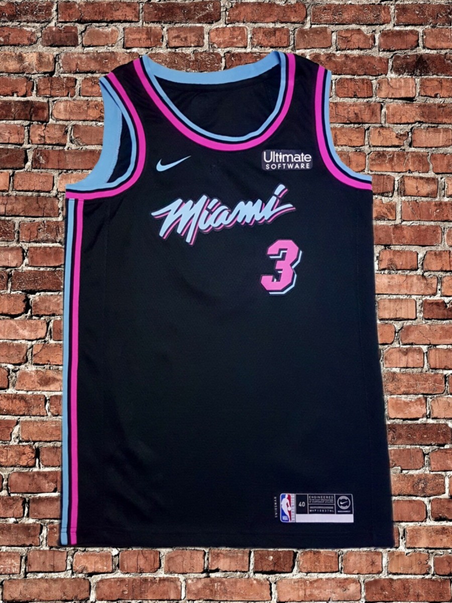 Nike Miami Heat Dwyane Wade Vice Nights City Edition Jersey Men