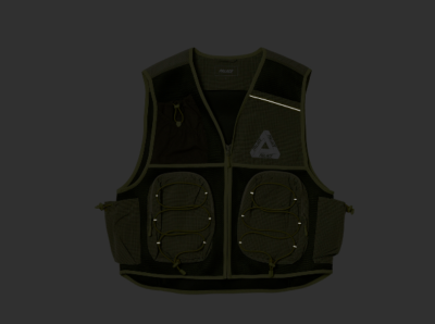 Palace Skateboards Hydro Vest Lime Size Medium Gorpcore Hiking