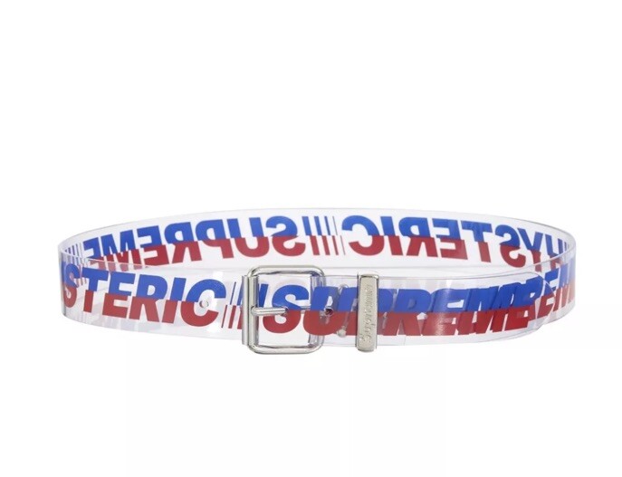 NEW Supreme Hysteric Glamour Vinyl Belt Clear Sz L | eBay