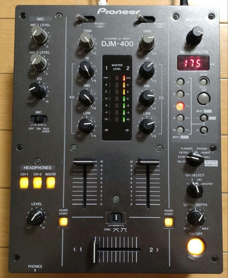 pioneer dj パイオニア DJM-400 縦フェーダメンテ 横新品 pioneer dj