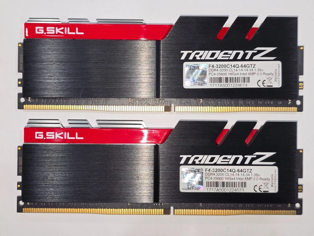 ✓✓ G.SKILL TridentZ 32GB (2x16GB) 3200 MHz *14-14-14-34* (B-Die