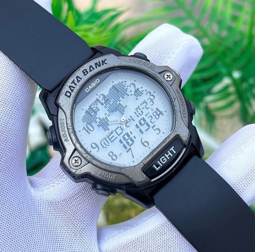 Vintage Casio ABX-23 Twincept Data Bank Ana/Digi World Time Japan