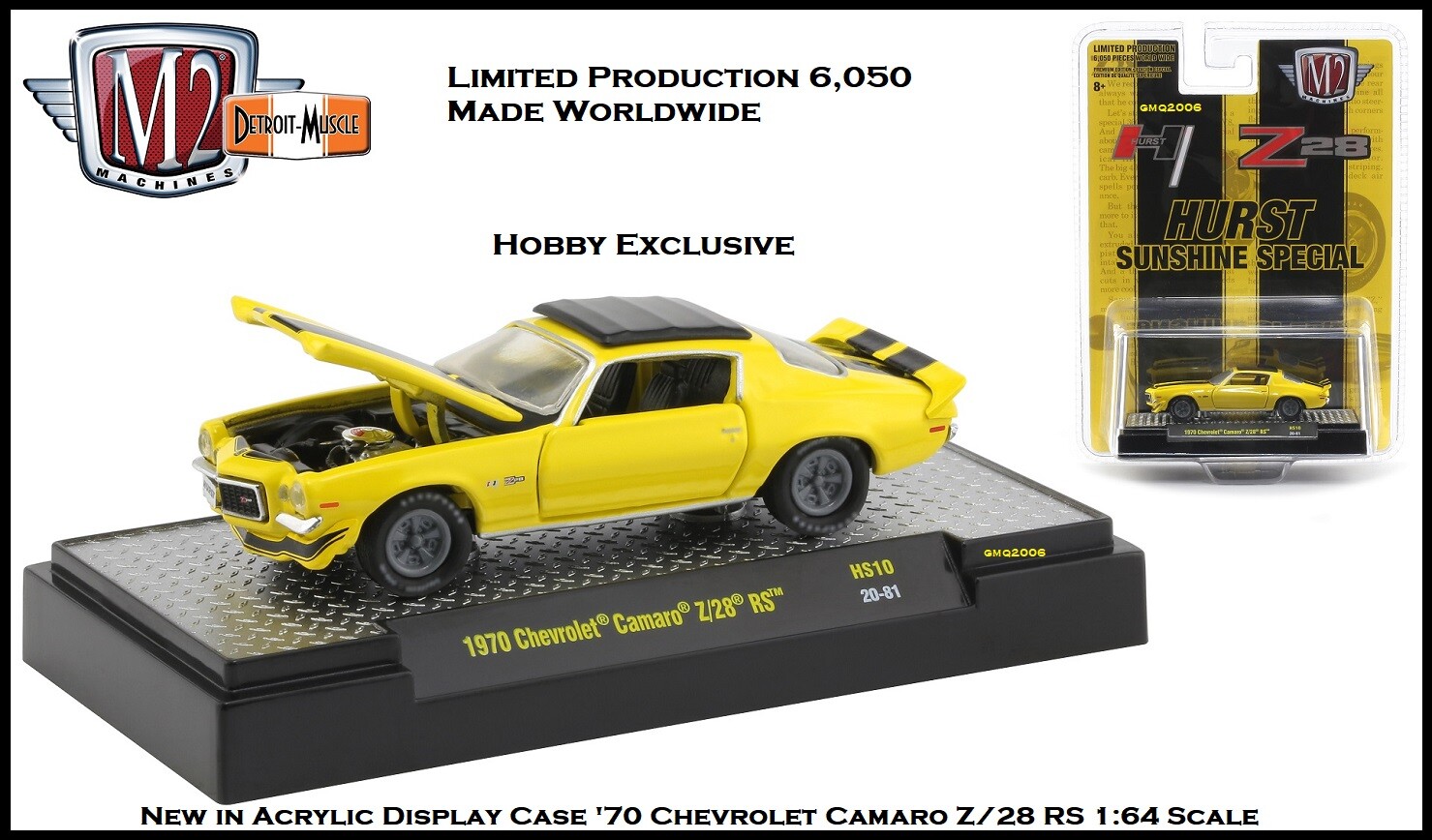M2 Machines '70 Chevy Camaro Z/28 RS Hurst Hobby Special 1:64th