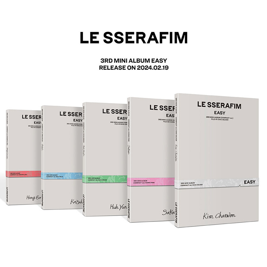 LE SSERAFIM [EASY] 3rd Mini Album COMPACT Ver. / CD+Photo Book+2
