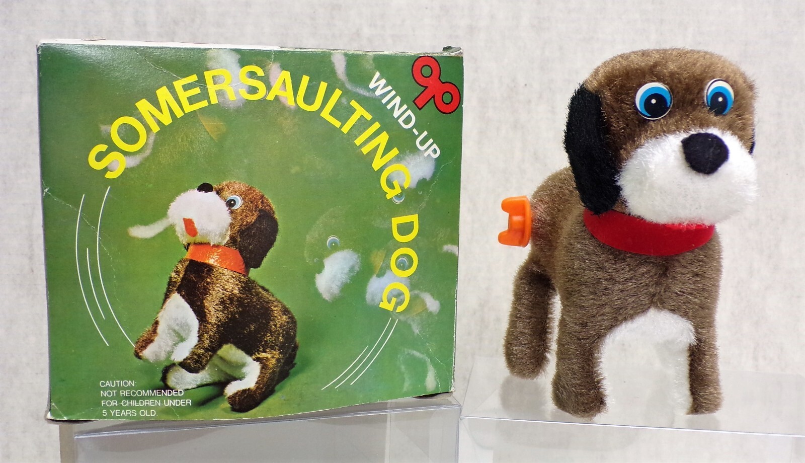 Cumberland Vintage Somersaulting Dog Flipping Wind-Up Toy In-Box