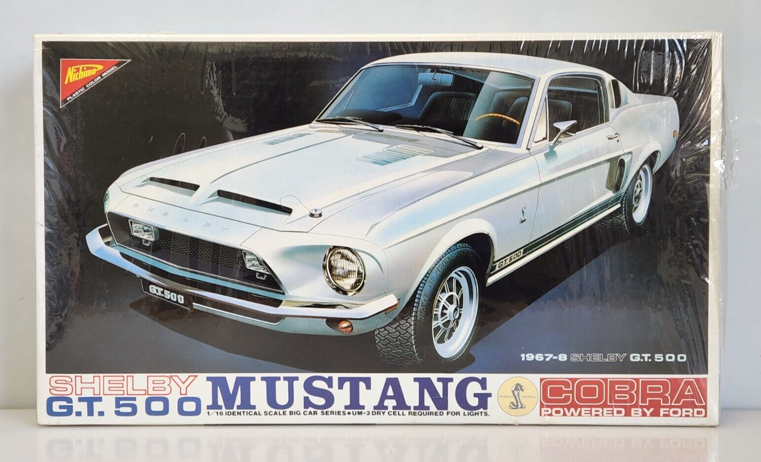 Nichimo 1968 Ford Shelby GT 500 Mustang Cobra 1/16 Model Kit MC