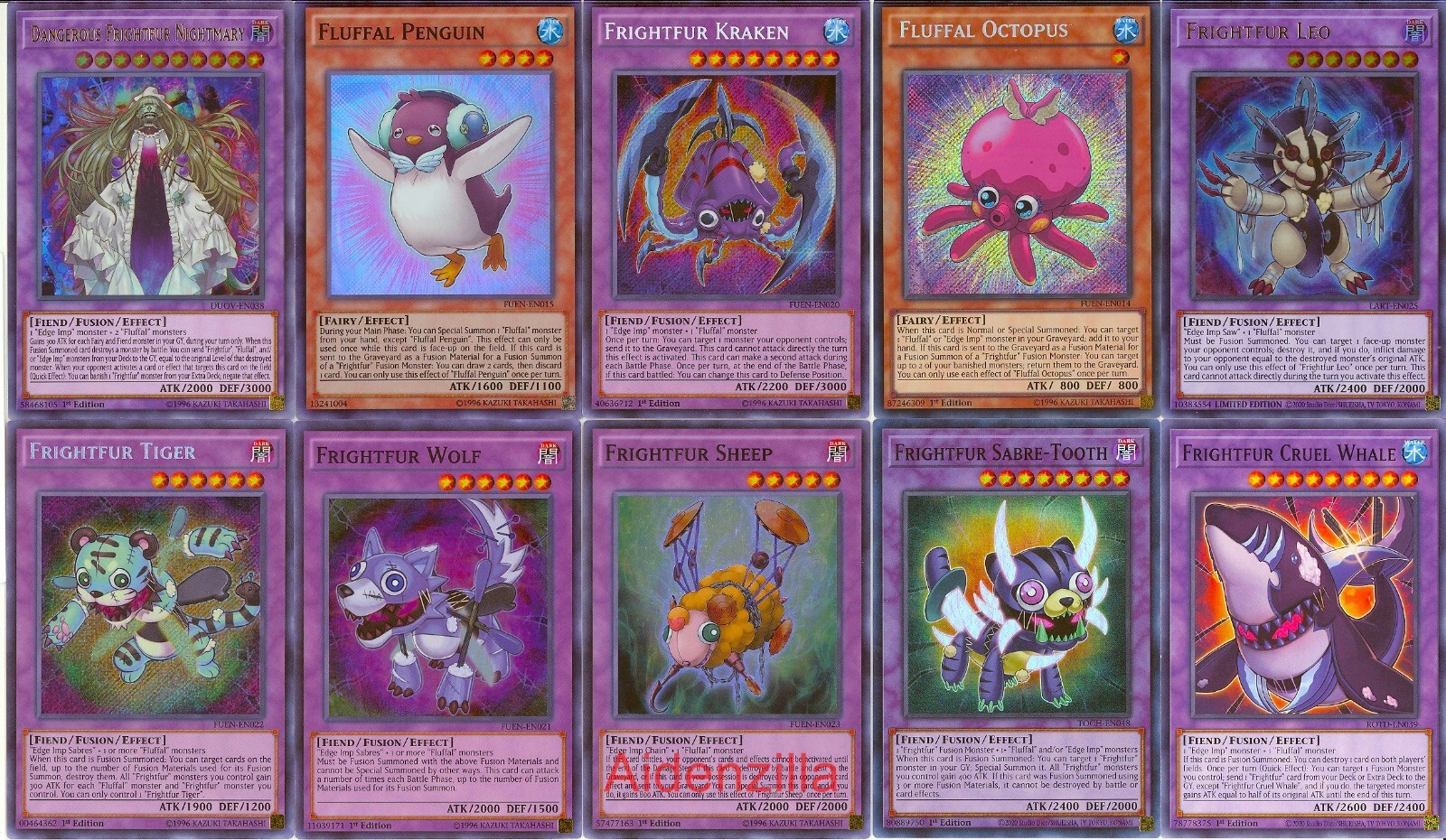 Yugioh Fluffal Frightfur Deck - Kraken Tiger Penguin Octopus | eBay