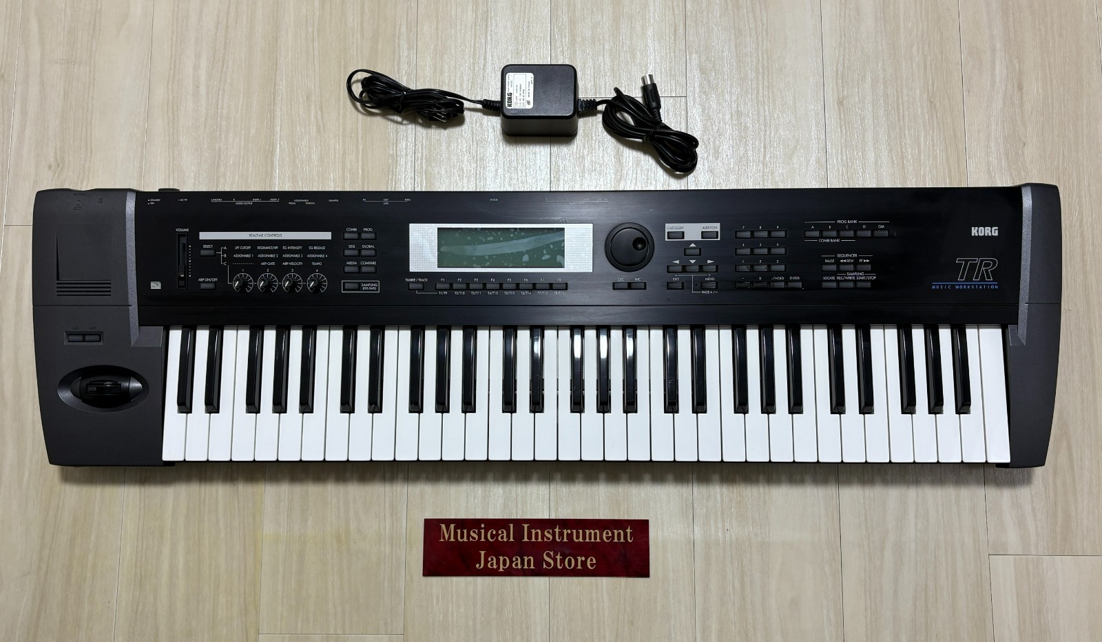 Korg TR61 61-Key Keyboard Synthesizer with Adapter Used from Japan