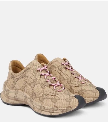 NEW Gucci Run GG Supreme Sneaker Printed Leather Women Chunky