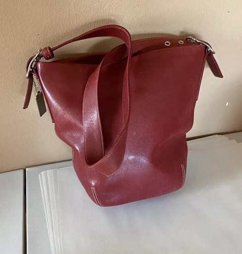 COACH Dark Red Leather Legacy Soho Hobo/duffle Shoulder Bag No